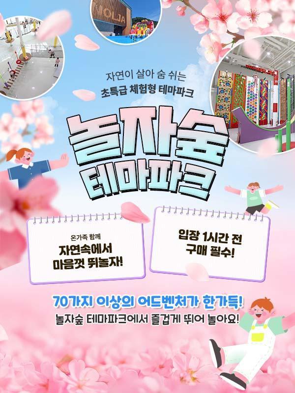 [경기 동두천] 체험형 숲 테마파크 놀자숲 이용권 (실내/외 초대형 어드벤처 파크)